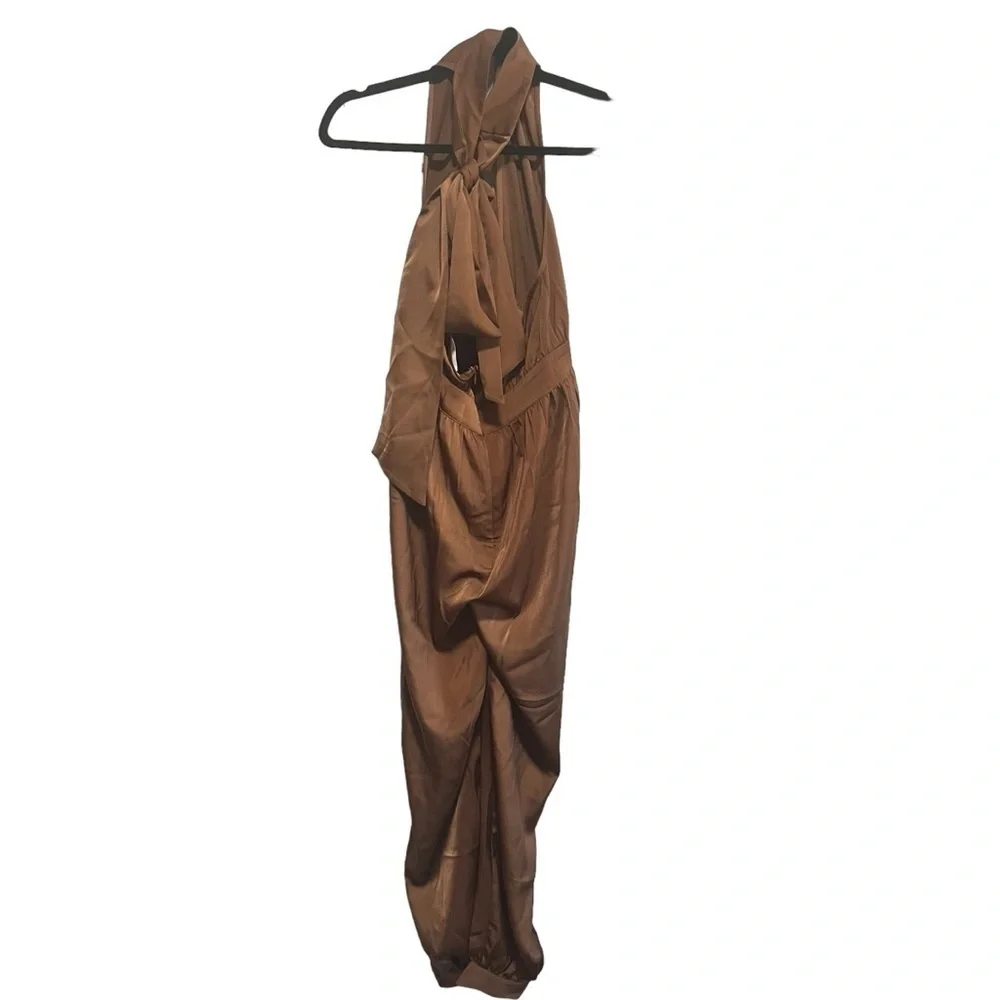 Showpo Wendilyn
Halterneck Jumpsuit  in Rust, New with Tags_3